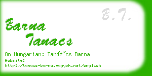 barna tanacs business card